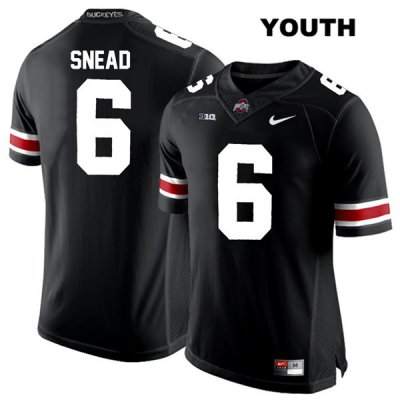 Youth NCAA Ohio State Buckeyes Brian Snead #6 College Stitched Authentic Nike White Number Black Football Jersey QJ20M14BO